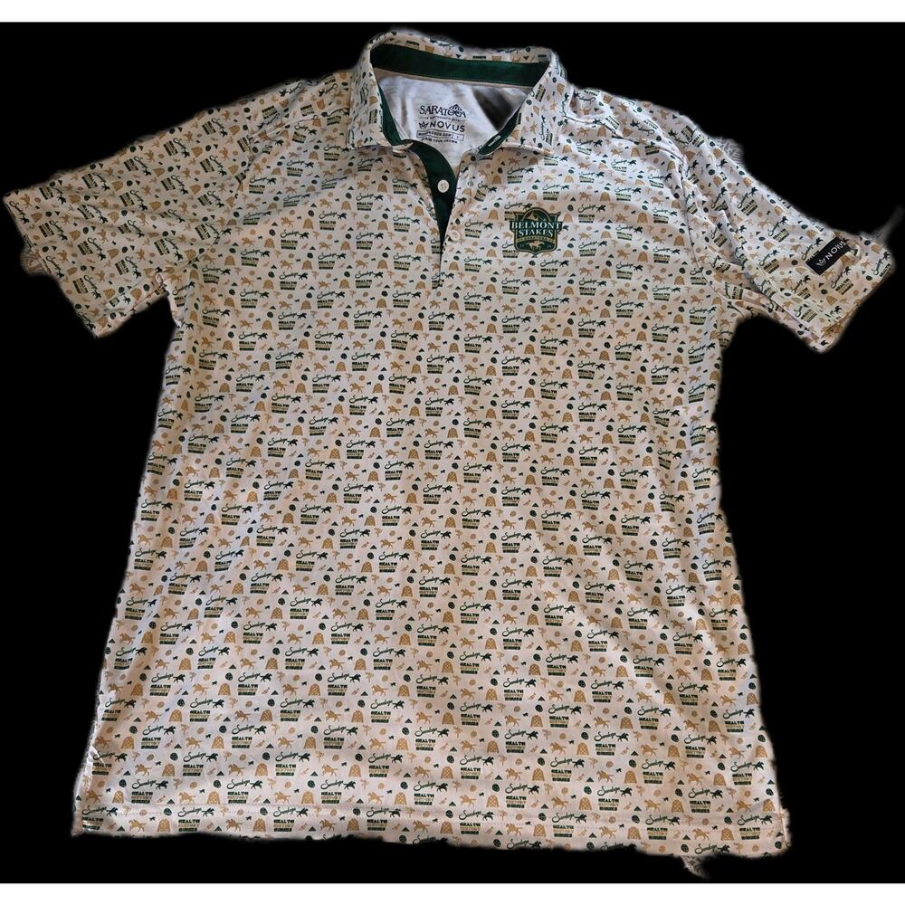 Belmont Stakes 2025 Saratoga NY Horse Race Track Event Staff Polo Unisex Large - Picture 2 of 7